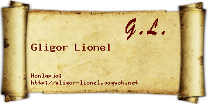 Gligor Lionel névjegykártya